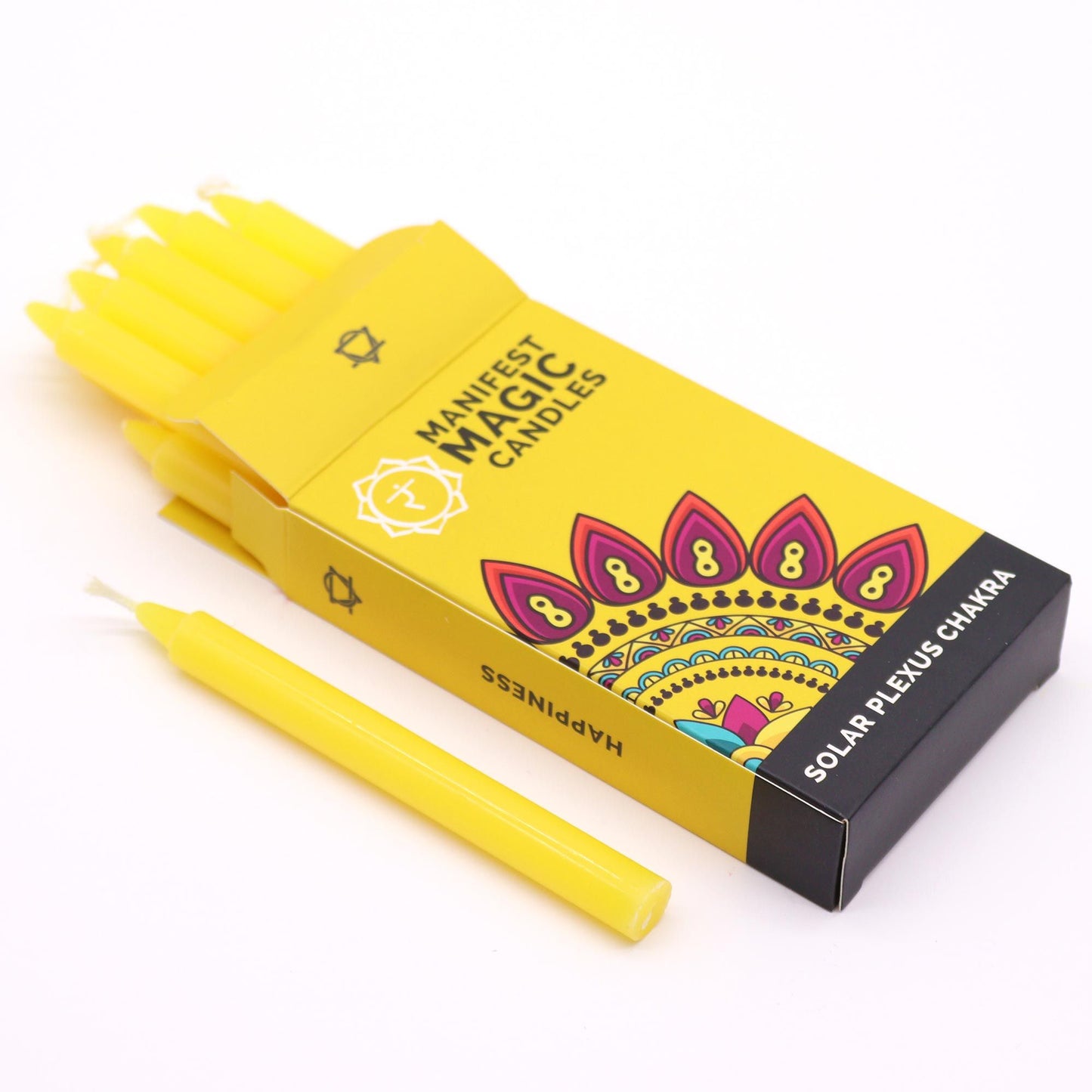 Manifest Magic Candles (pack of 12) – Yellow – Solar Plexus Chakra