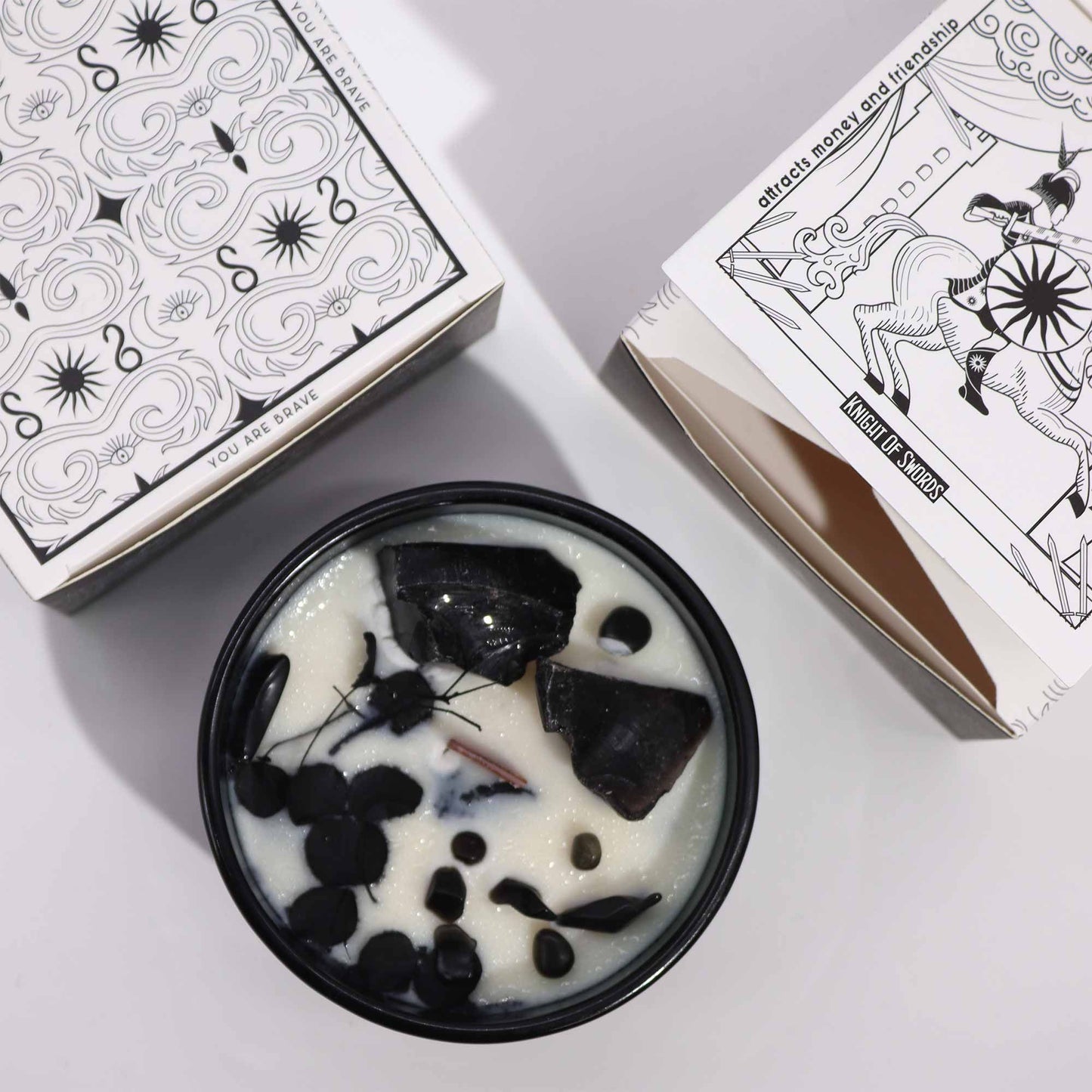 Hop Hare Crystal Magic Flower Candle – The King of Swords