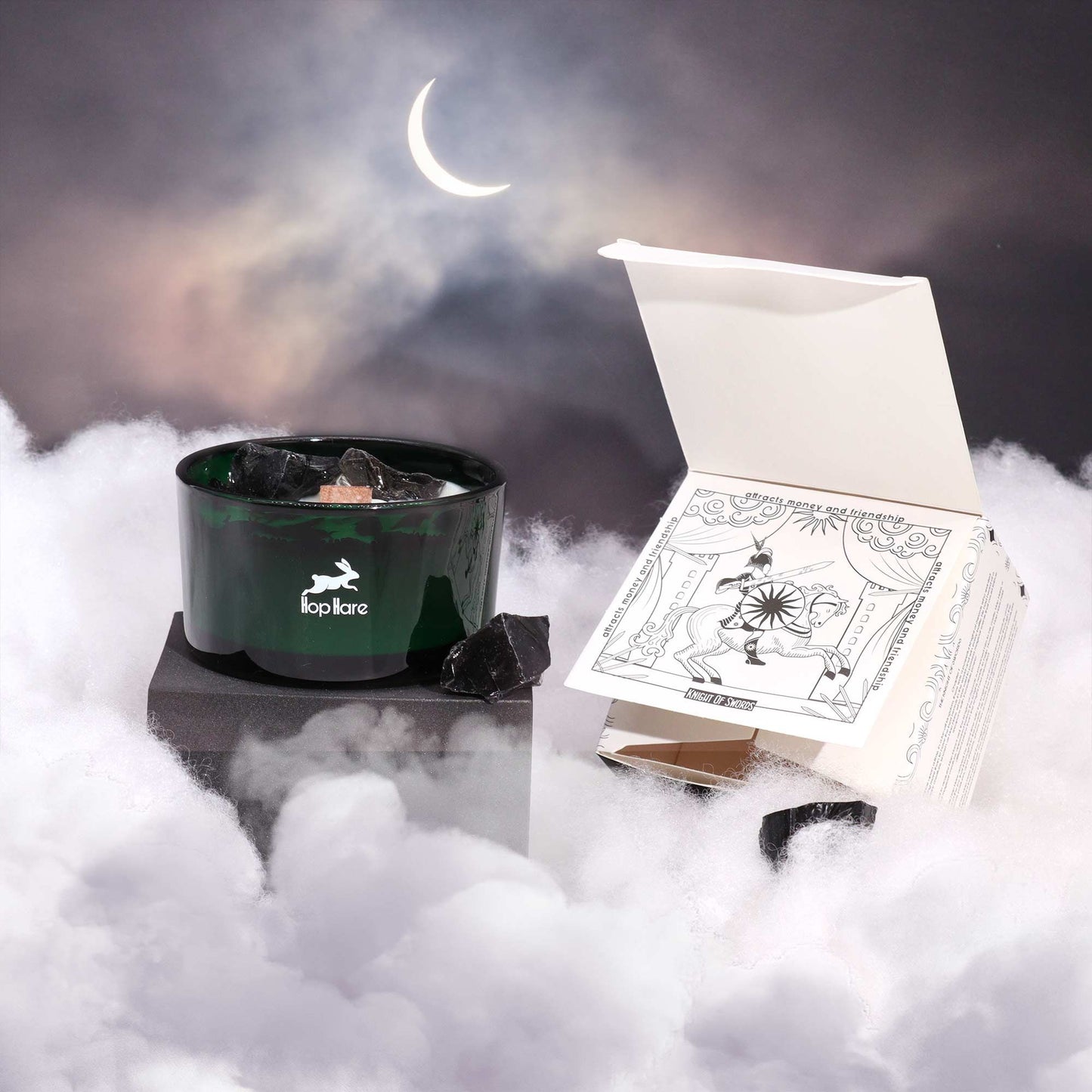 Hop Hare Crystal Magic Flower Candle – The King of Swords