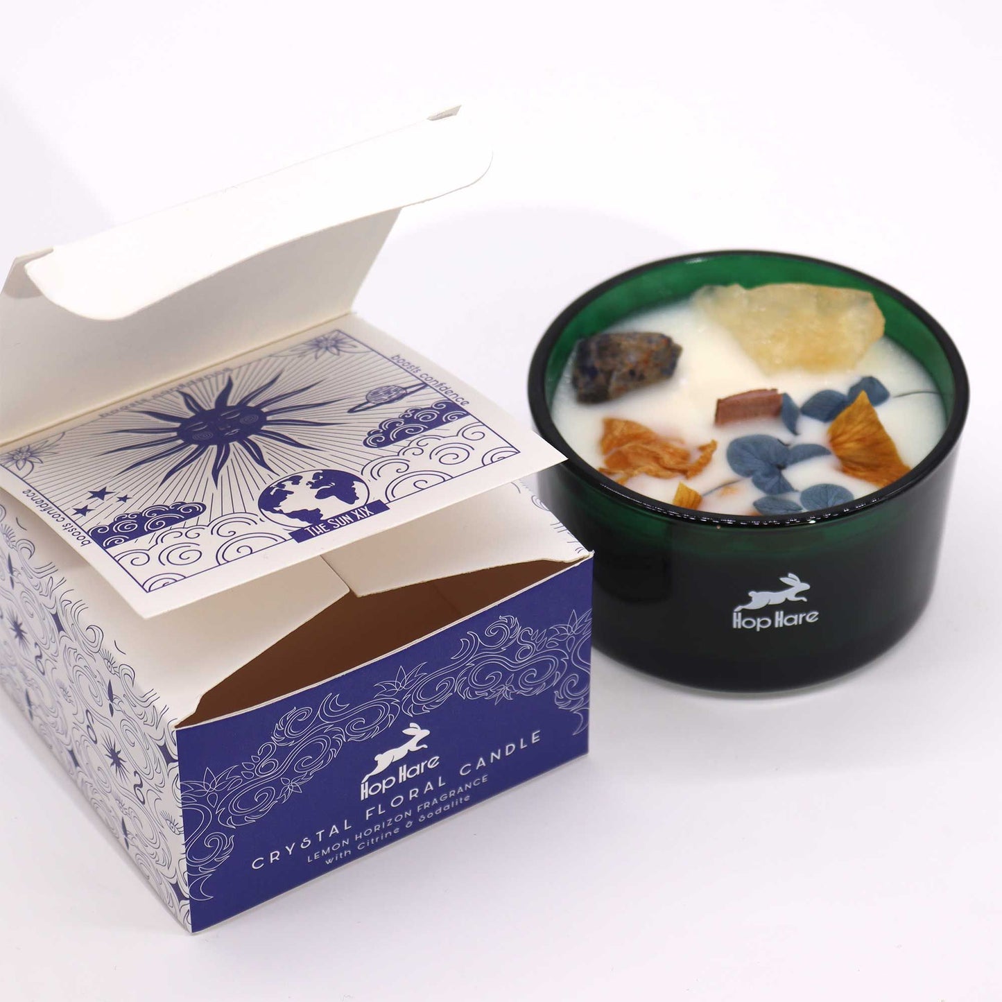Hop Hare Crystal Magic Flower Candle – The Sun