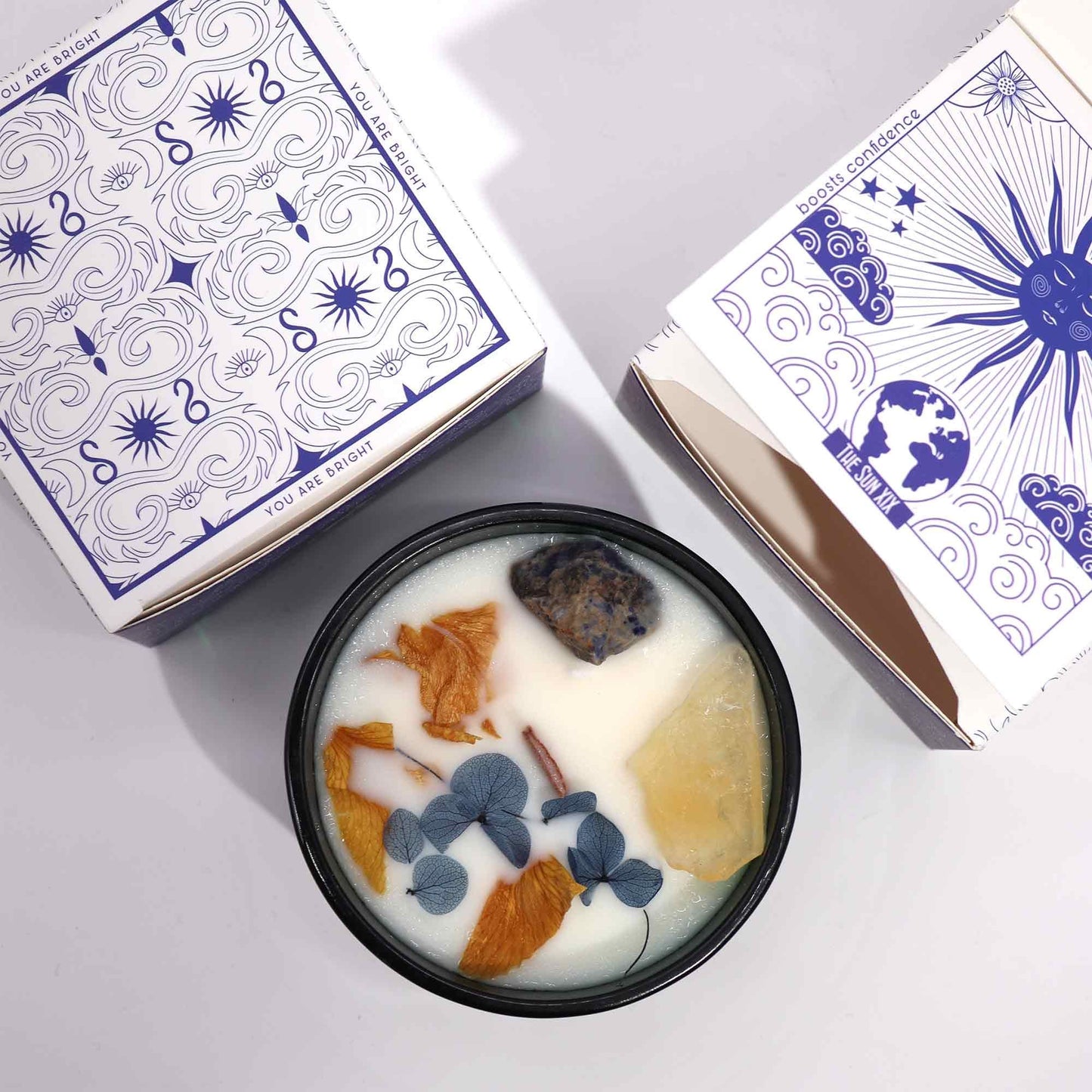 Hop Hare Crystal Magic Flower Candle – The Sun