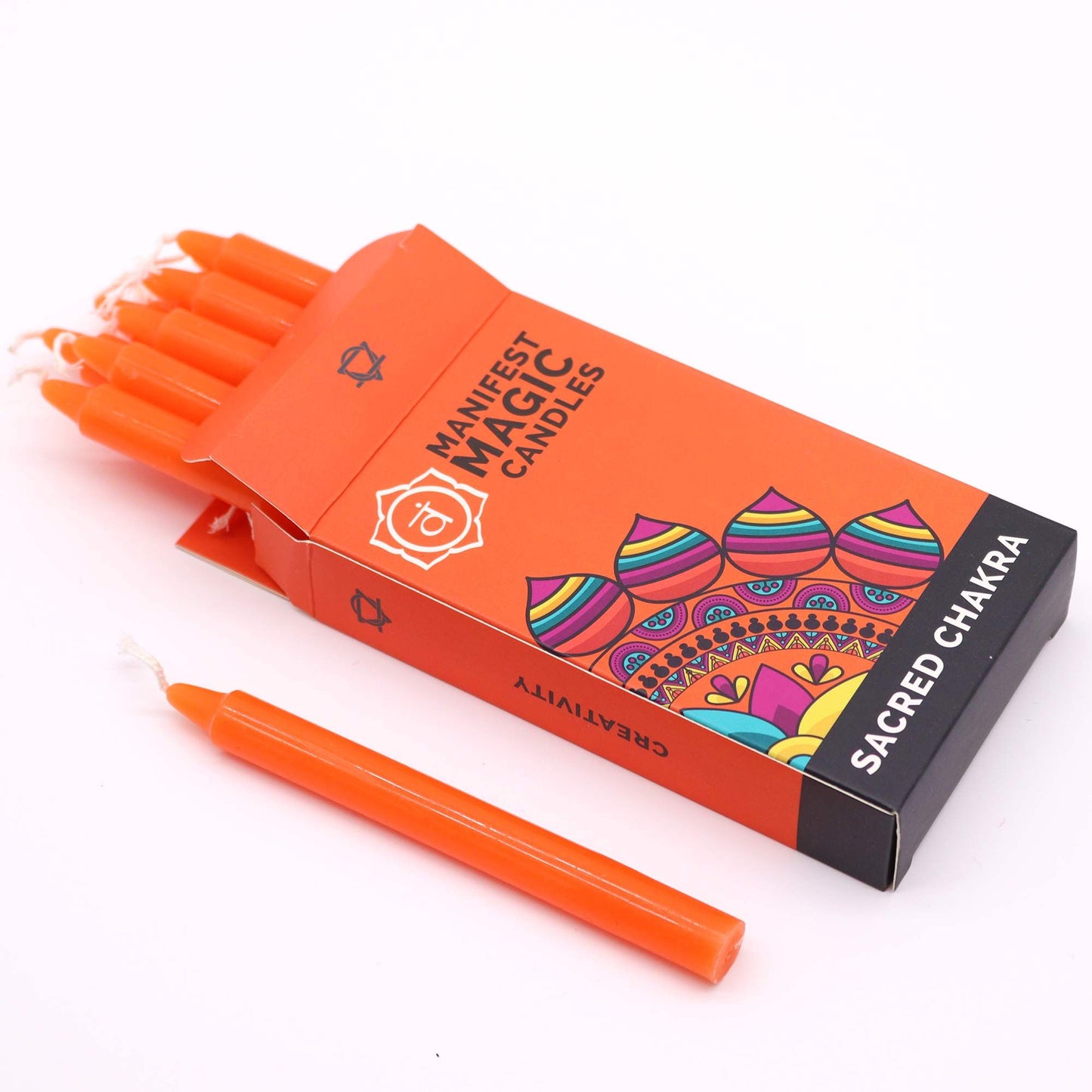 Manifest Magic Candles (pack of 12) – Orange – Sacral Chakra