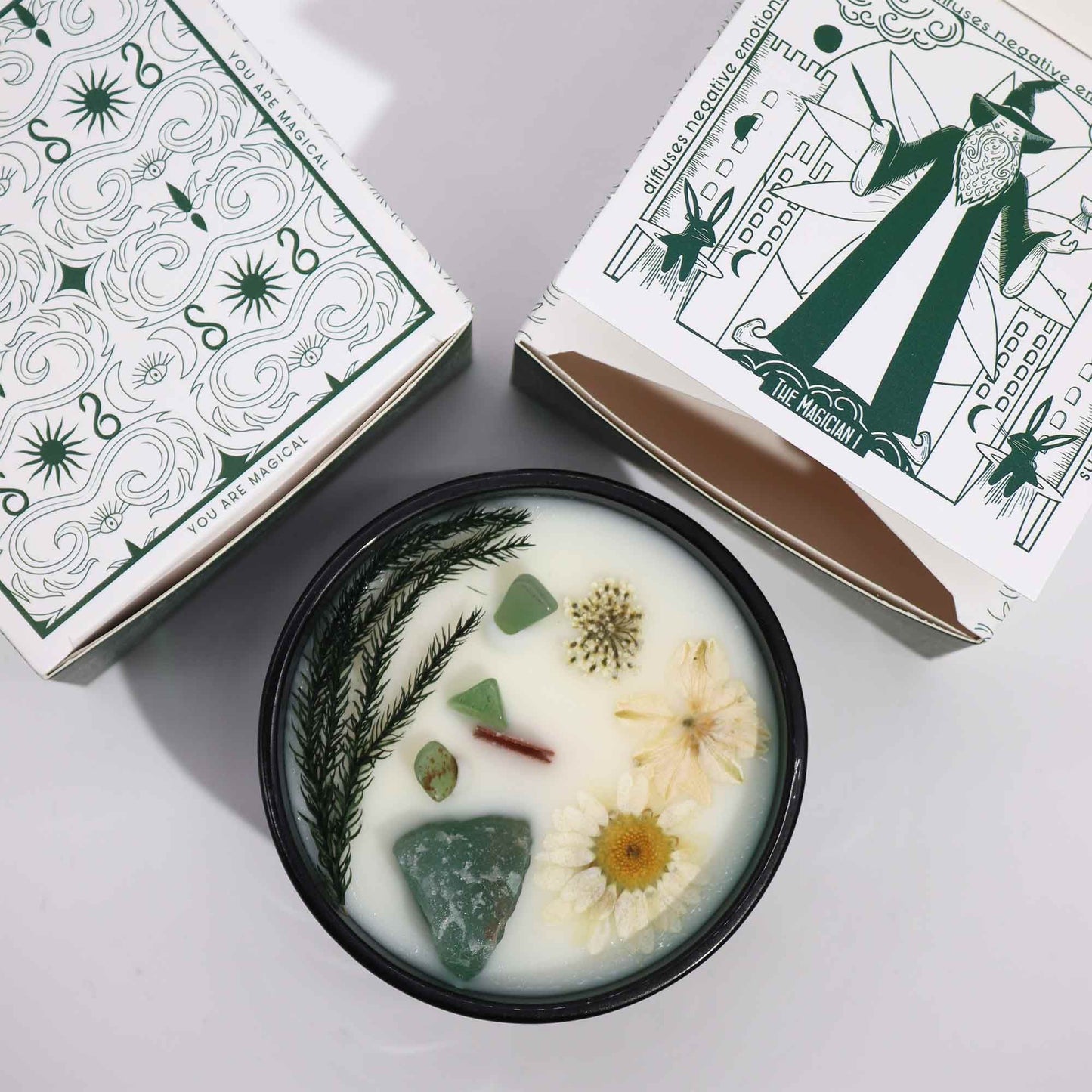 Hop Hare Crystal Magic Flower Candle – The Magician