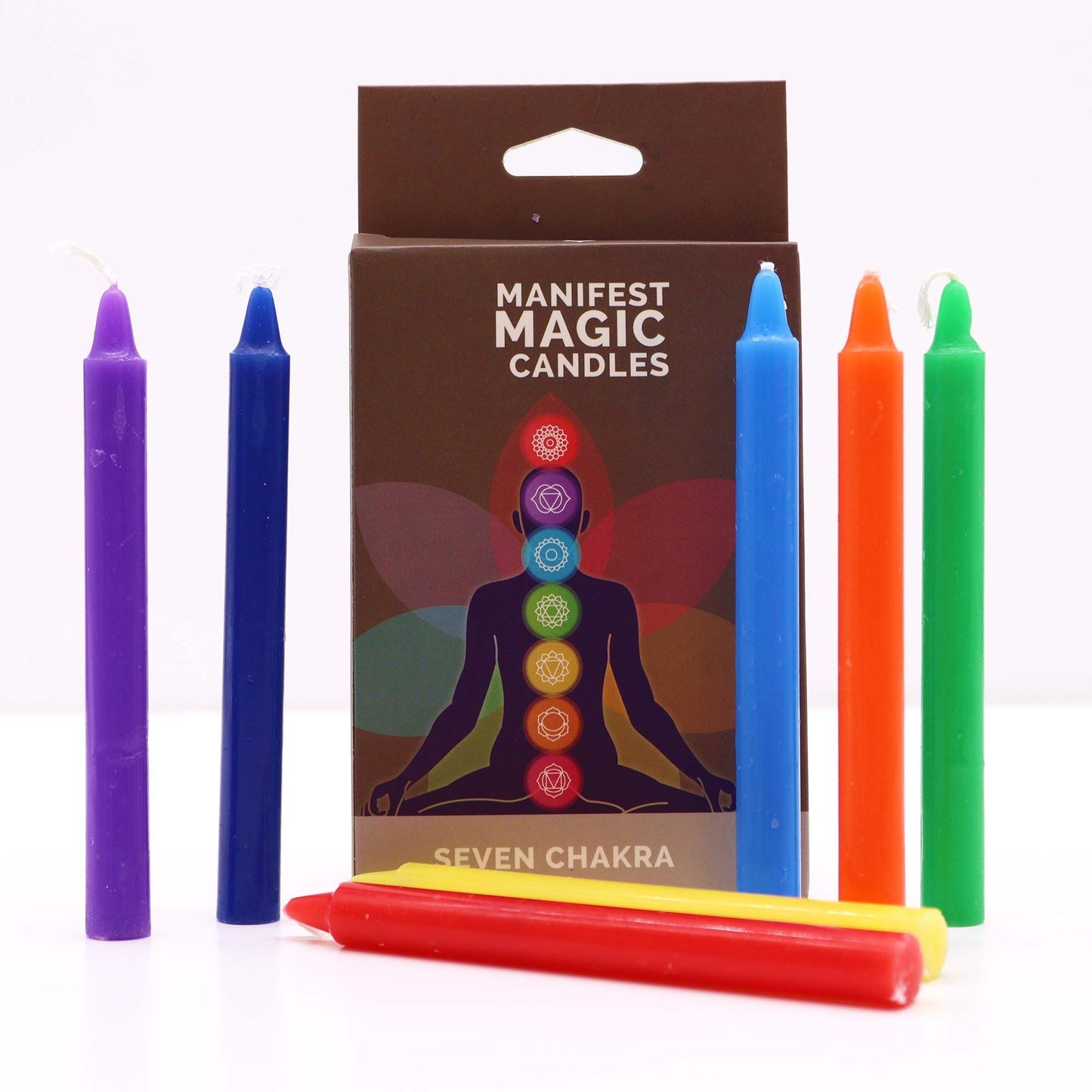 Seven Chakra Manifest Candles (Pack of 7)