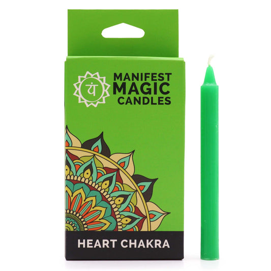 Manifest Magic Candles (pack of 12) – Green – Heart Chakra
