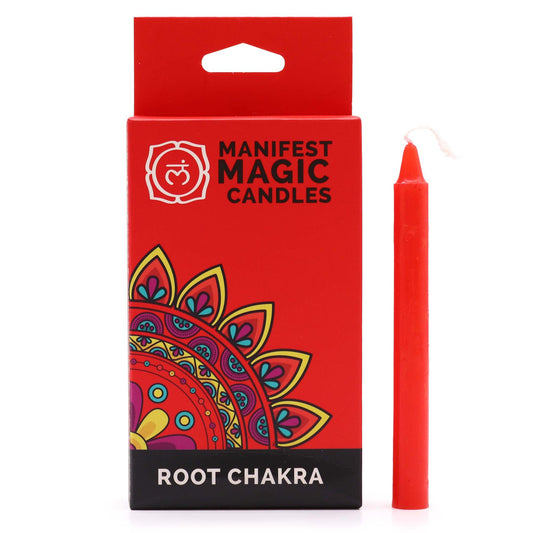 Manifest Magic Candles (pack of 12) – Red – Root Chakra