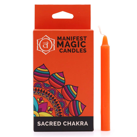 Manifest Magic Candles (pack of 12) – Orange – Sacral Chakra