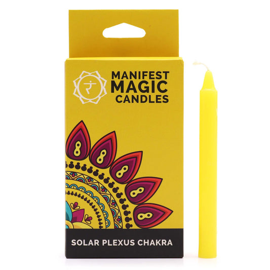 Manifest Magic Candles (pack of 12) – Yellow – Solar Plexus Chakra